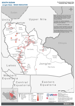 Jonglei State - WASH INDICATOR