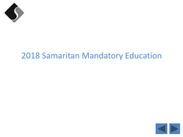 2018 Samaritan Mandatory Education