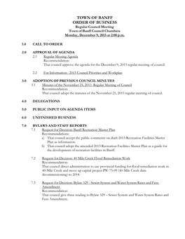 Agenda Package for This Meeting