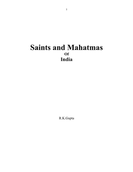 Saints and Mahatmas of India.Pdf