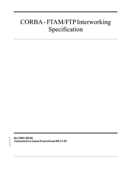 CORBA - FTAM/FTP Interworking Specification