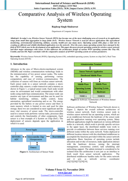 Comparative Analysis of Wireless Operating System