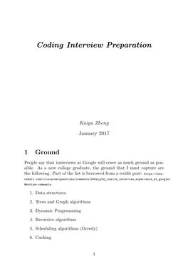 Coding Interview Preparation