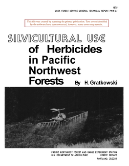 Herbicides in Pacific Northwest Forests by H