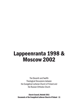 Lappeenranta 1998 & Moscow 2002