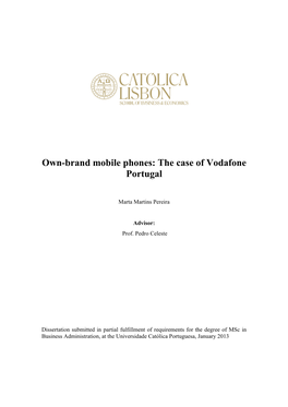 Own-Brand Mobile Phones: the Case of Vodafone Portugal