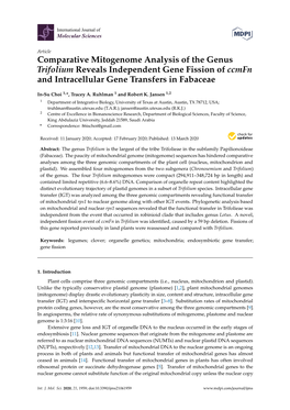 Downloaded from Figshare ( Articles/Marchantia Inﬂexa Mitochondrion and Chloroplast Genomes/6639209/1)