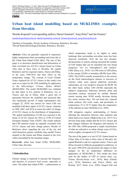 Urban Heat Island Modelling Based on MUKLIMO