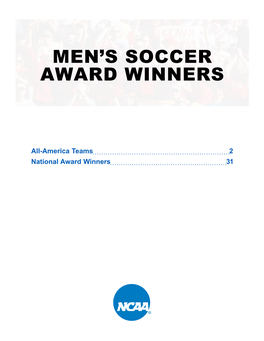Men's Soccer Award Winners