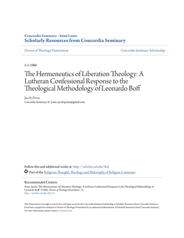 The Hermeneutics of Liberation Theology," Scottish Journal of Theology, 35 (1982)1348