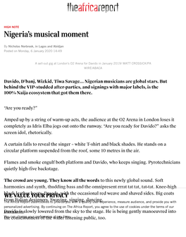 Nigeria's Musical Moment