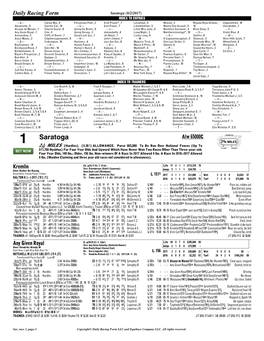 1 Saratoga Alw 65000C 2Â MILES (Hurdles)