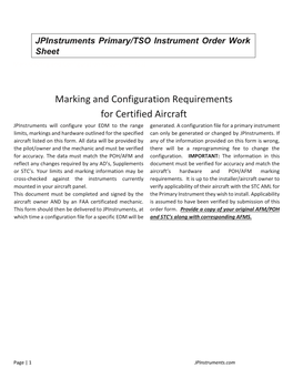 Marking and Configuration Requirements for Certified Aircraft