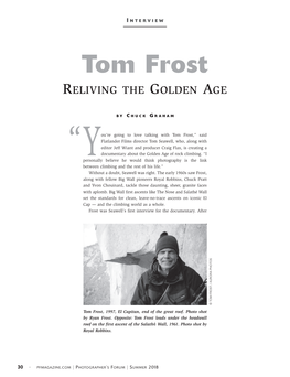 Tom Frost RELIVINGTHE GOLDEN AGE
