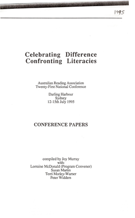 Celebrating Confronting Difference Literacies