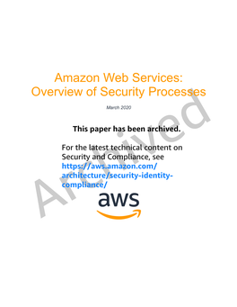 Amazon Web Services: Overview of Security Processes