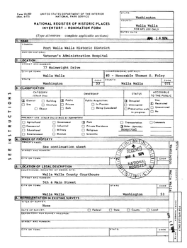 National Register of Historic Places Inventory - Nomination Form