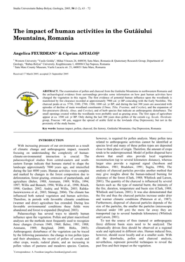 The Impact of Human Activities in the Gutaiului Mountains, Romania