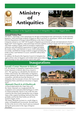 Newsletter Egyptian Ministry of Antiquities No. 3