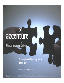 Synergies in Banking M&A: Let's Play