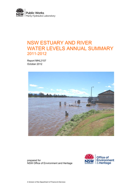 Nsw Estuary and River Water Levels Annual Summary 2011-2012