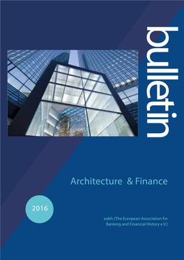 Architecture & Finance
