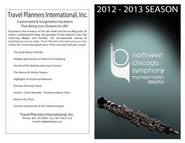 2012 - 2013 SEASON Travel Planners International, Inc