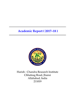 Academic Report ( 2017–18 )