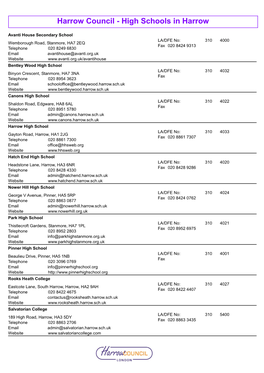 Schools in Harrow