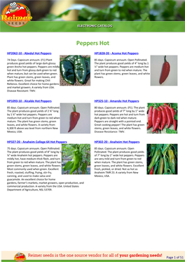 Reimer Seeds Catalog