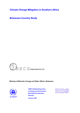 Climate Change Mitigation in Southern Africa Botswana Country