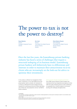 The Power to Tax Is Not the Power to Destroy!