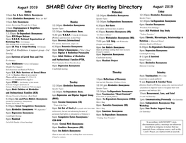 Culver City Meeting Directory