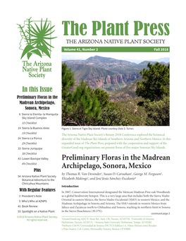 View Jalisco and Zacatecas North to Chihuahua and Sonora, Reaching Its Northern Limit in Sonora 55 Spotlight on a Native Plant in the Sierra Huachinera (30.3°N)