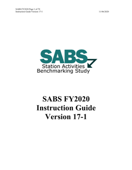 SABS Instructions