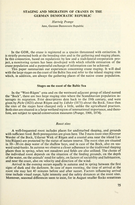 Staging and Migration of Cranes in the German Democratic Republic