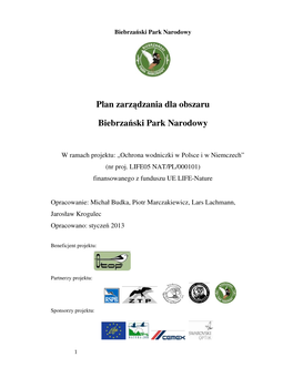 Plan Zarządzania Dla Obszaru Biebrzański Park Narodowy
