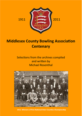 Middlesex County Bowling Association Centenary