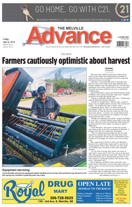 Farmers Cautiously Optimistic About Harvest