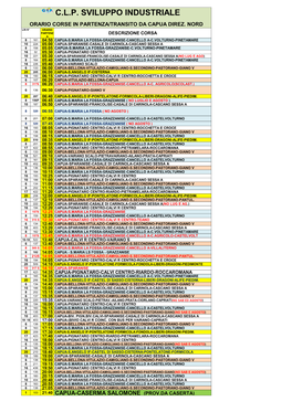 C.L.P. Sviluppo Industriale Orario Corse in Partenza/Transito Da Capua Direz