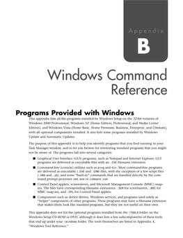 Windows Command Reference