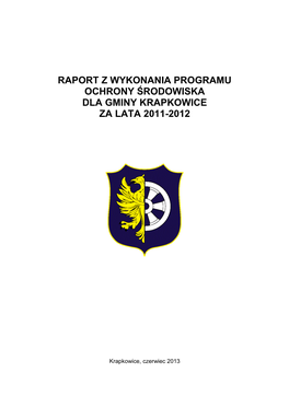 Raport Z Wykonania Programu Ochrony Środowiska Dla Gminy Krapkowice Za Lata 2011-2012