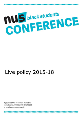 Live Policy 2015-18