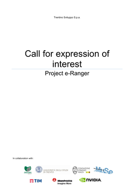 Call for Expression of Interest Project E-Ranger