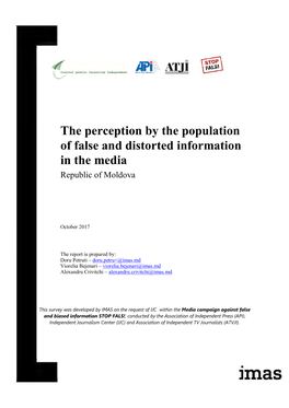 The Perception by the Population of False and Distorted Information in the Mass Media October 2017 | Page 10