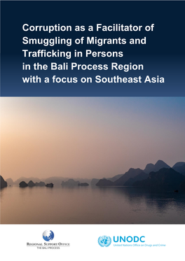 Corruption As a Facilitator of Smuggling of Migrants and Trafficking in Persons