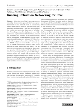 Running Refraction Networking for Real