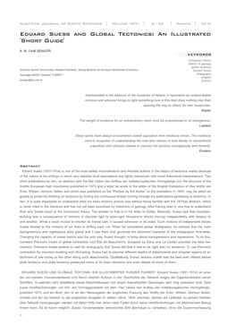 Eduard Suess and Global Tectonics: an Illustrated 'Short Guide'______
