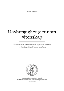 Uavhengighet Gjennom Vitenskap