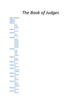 The Book of Judges